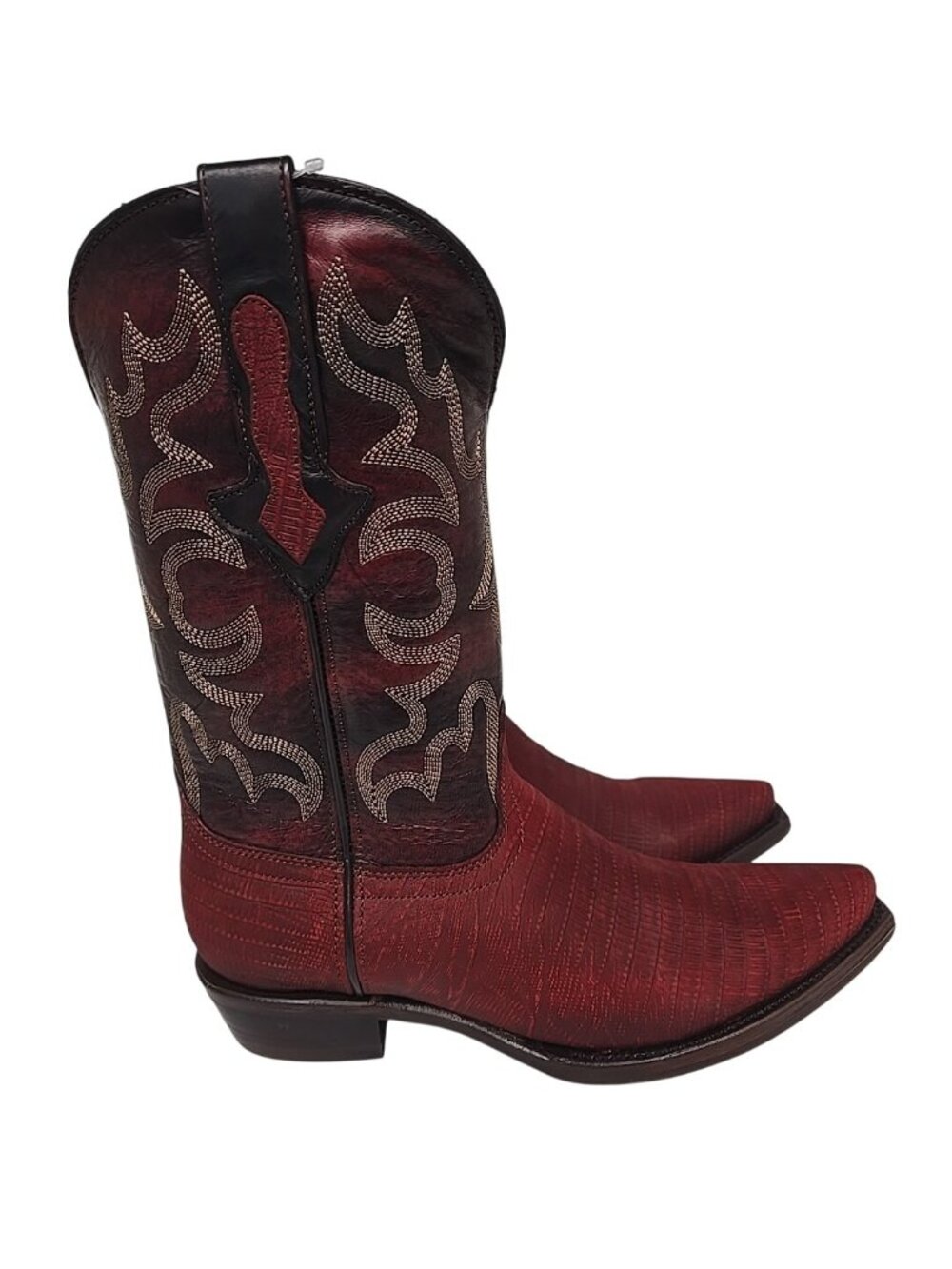 Dingo Men's DI 107 The Duke Snip Leather Pull On Western Boot Cherry Size 9D - Picture 2 of 6